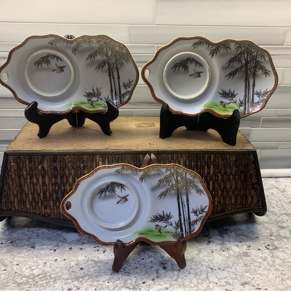 Set of Three Asian Snack Dishes - Picture 1 of 5